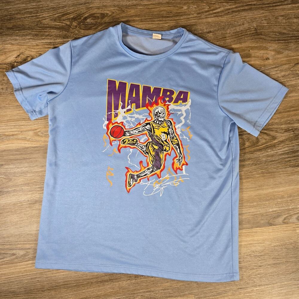 Vintage Kobe Bryant T Shirt Mens M Blue Black Mamba Lakers Basketball Y2K